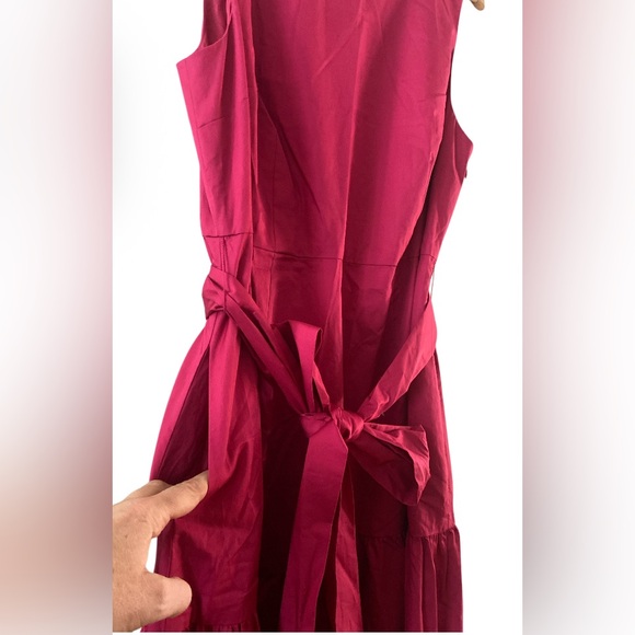 NWT BODEN Deep Tier Fit & Flare Dress size 12 color Cherry Jam - Picture 6 of 9